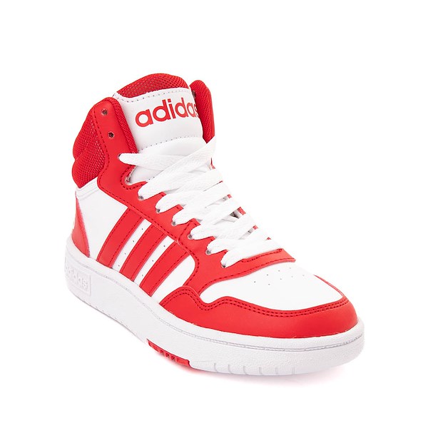 alternate view adidas Hoops 3.0 Mid Classic Vintage Athletic Shoe - Little Kid / Big Kid - White / RedALT5