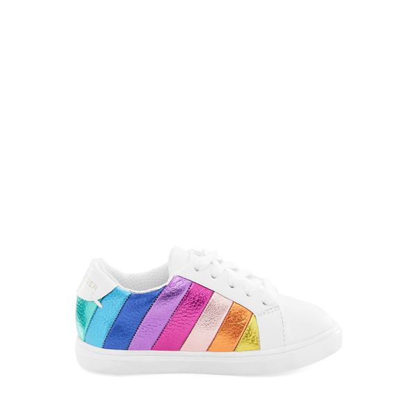 Kurt Geiger Mini Lane Stripe Sneaker - Toddler White / Rainbow