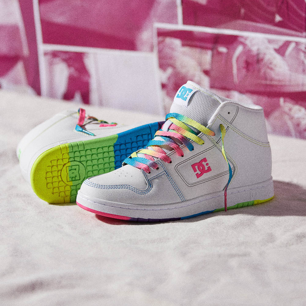 Sneakers Multicolor Dc Shoes Rainbow Colorful Dc Shoes Pink Dc