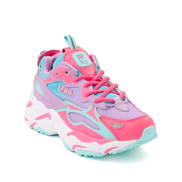 alternate view Fila Ray Tracer Athletic Shoe - Little Kid - Blue Atoll / Sugarplum / CrocusALT5