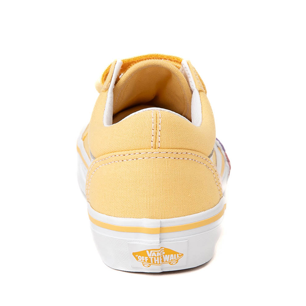 alternate view Vans Old Skool V Skate Shoe - Little Kid - Yellow / FloralALT4