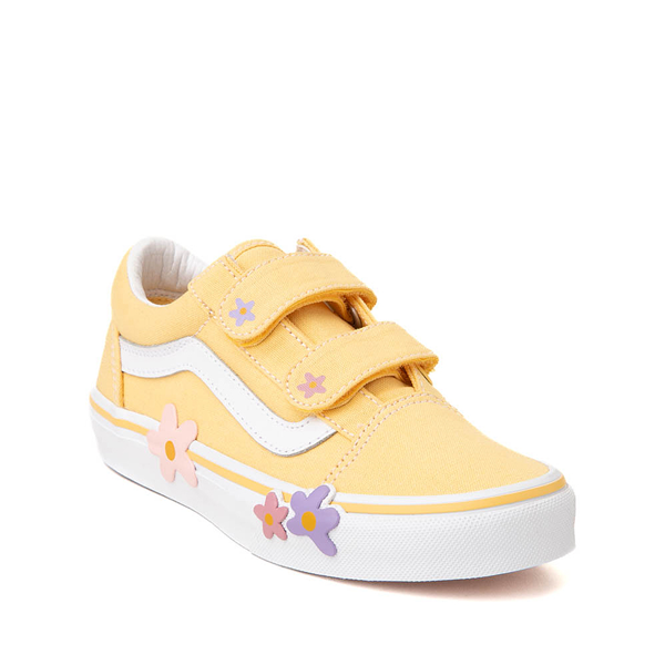 alternate view Vans Old Skool V Skate Shoe - Little Kid - Yellow / FloralALT5