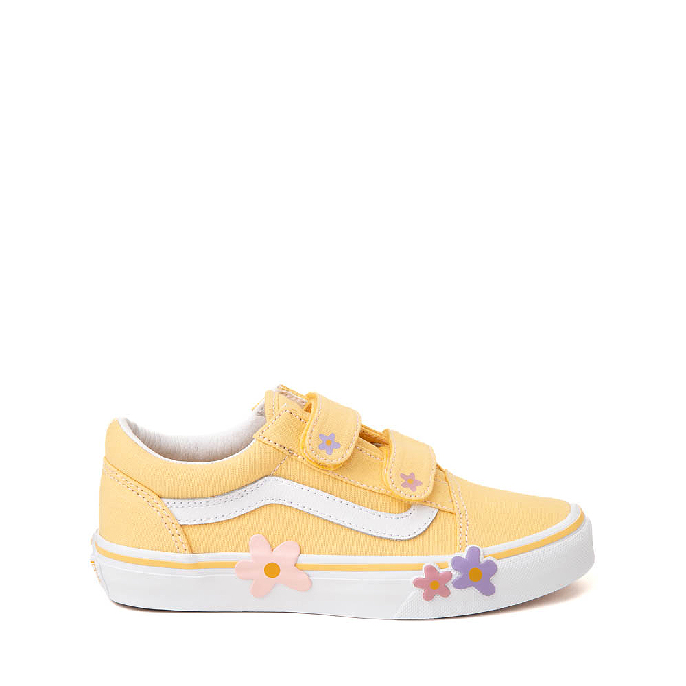 Vans Old Skool V Skate Shoe - Little Kid - Yellow / Floral
