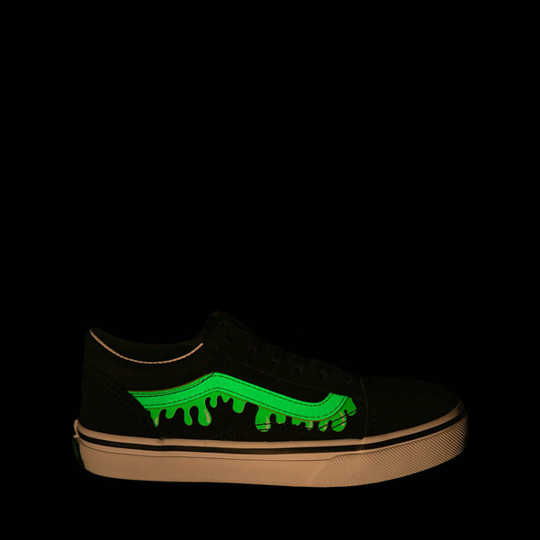alternate view Vans Old Skool Skate Shoe - Little Kid - Black / Green SlimeALT1