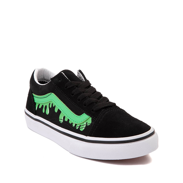 alternate view Vans Old Skool Skate Shoe - Little Kid - Black / Green SlimeALT5