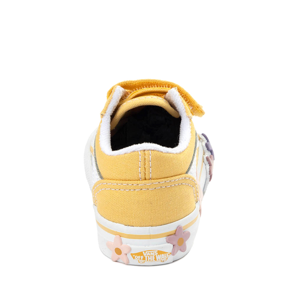alternate view Vans Old Skool V Skate Shoe - Baby / Toddler - Yellow / FloralALT4