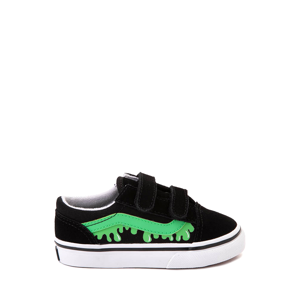 Vans Old Skool V Skate Shoe - Baby / Toddler - Black / Green Slime