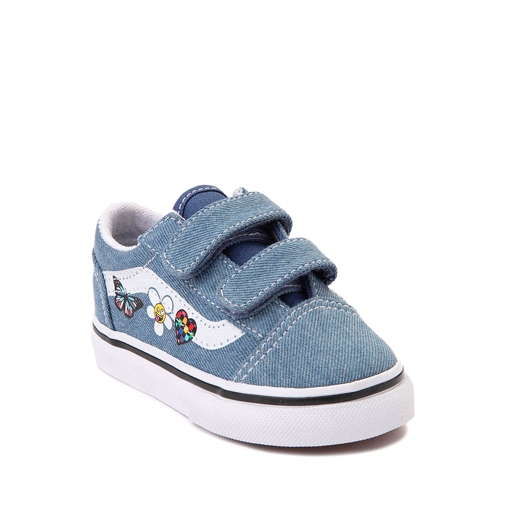 Vans Old Skool V Skate Shoe Baby / Toddler Denim / Floral Journeys