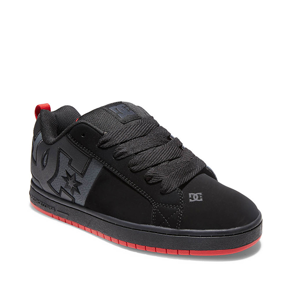 alternate view Mens DC Court Graffik Skate Shoe - Black / Grey / RedALT5