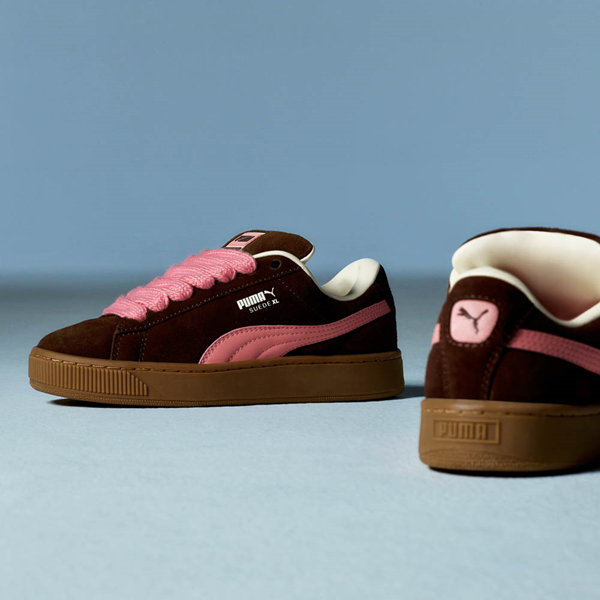 Womens PUMA Suede XL Athletic Shoe - Chestnut Brown / Peach Smoothie Frosted Ivory
