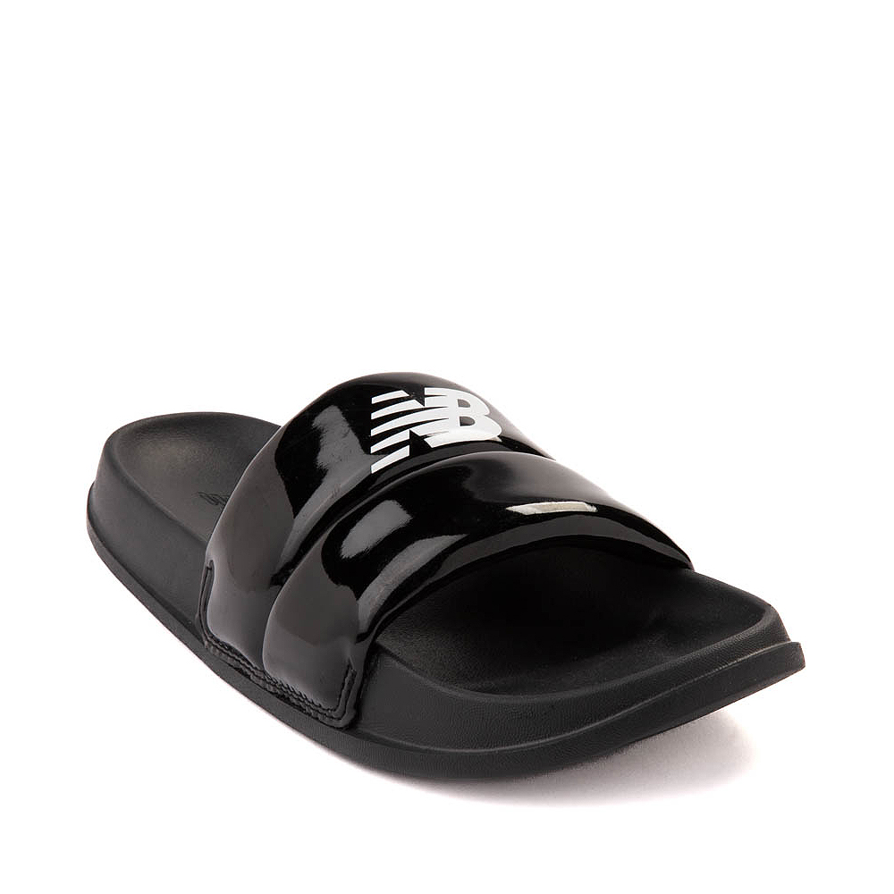 Womens New Balance 200 Puffy Slide Sandal - Black | Journeys