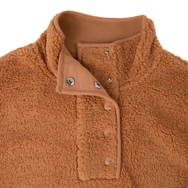 Womens UGG® Atwell Sherpa Half Snap Pullover - Tawny | Journeys