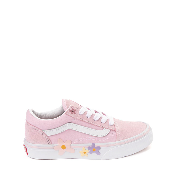 Vans Old Skool Flower Skate - Little Kid Pink / True White