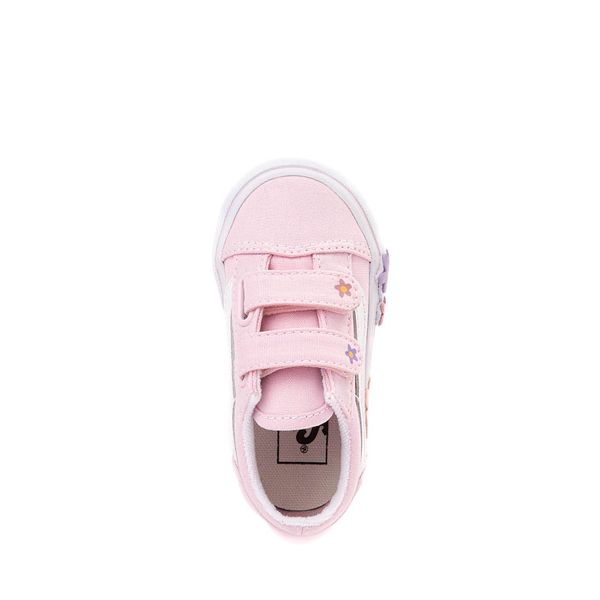 alternate view Vans Old Skool V Skate Shoe - Baby / Toddler - Pink / FloralALT2