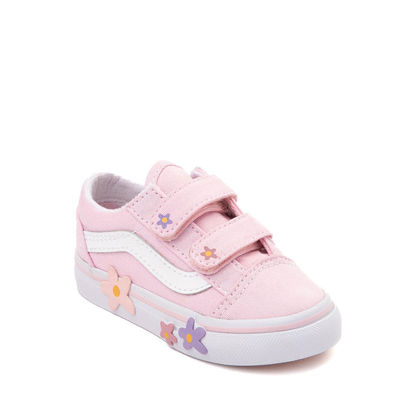 alternate view Vans Old Skool V Skate Shoe - Baby / Toddler - Pink / FloralALT5