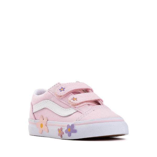 alternate view Vans Old Skool V Skate Shoe - Baby / Toddler - Pink / FloralALT5