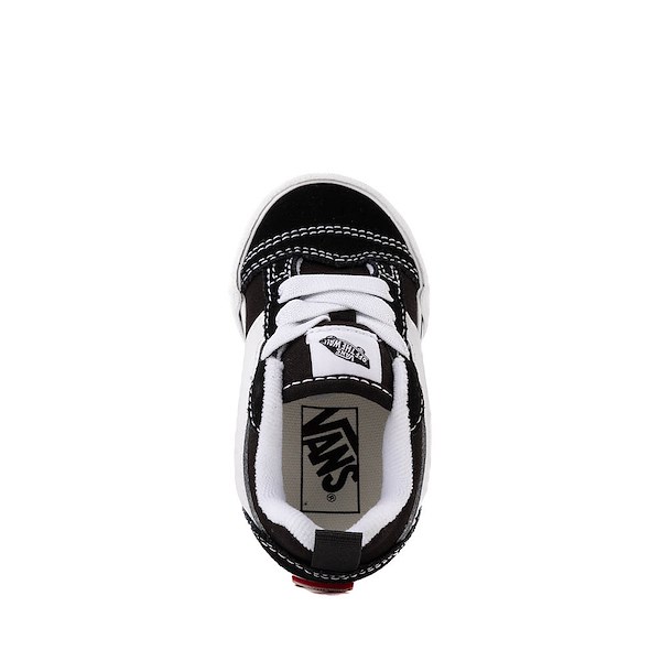 alternate view Vans Knu Skool Skate Shoe - Baby / Toddler - Black / WhiteALT2