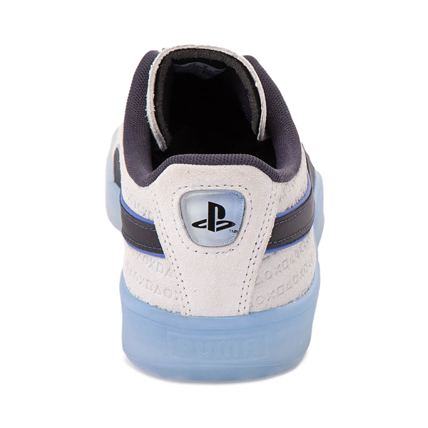 alternate view PUMA x PlayStation® Suede Athletic Shoe - Glacial Gray / New Navy / IceALT4