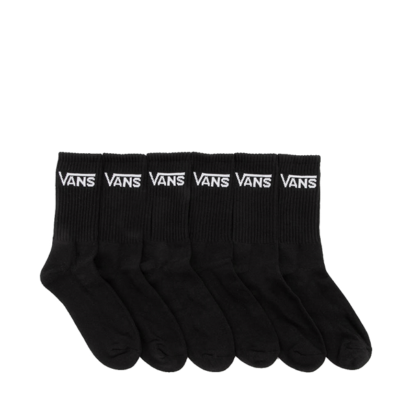 Mens Vans Classic Crew Socks 6 Pack - Black