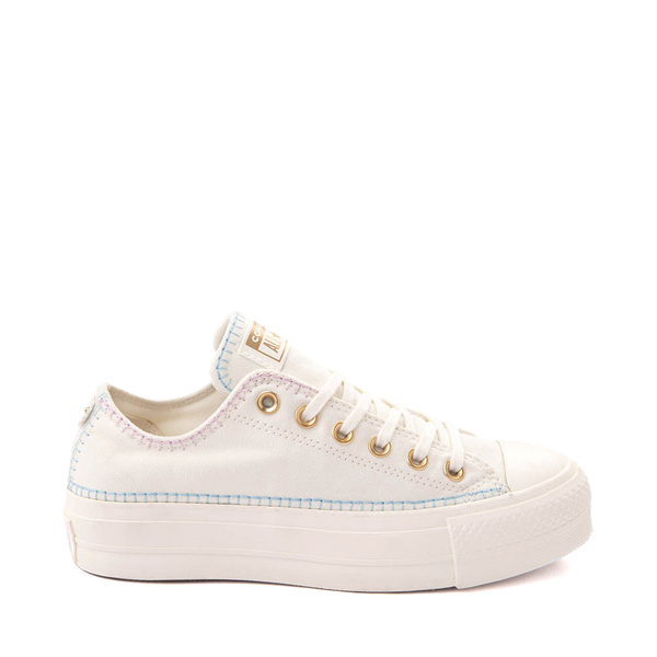UPC 194434829174 product image for Womens Converse Chuck Taylor All Star Lo Lift Stitch Sitch Sneaker - Egret / Sky | upcitemdb.com