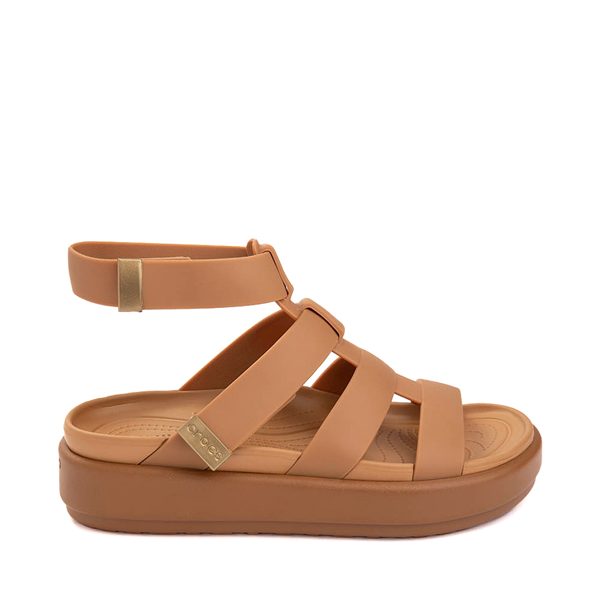 Womens Crocs Brooklyn Luxe Gladiator Sandal - Tan