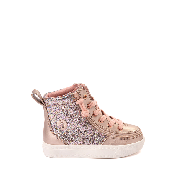 BILLY Classic Lace High Unicorn Glitter Sneaker - Toddler - Rose Gold