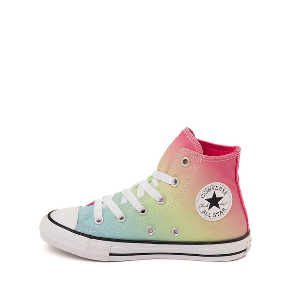 alternate view Converse Chuck Taylor All Star Hyper Bright High-Top Sneaker - Little Kid - Triple Cyan / Chaos FuchsiaALT1