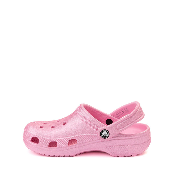 alternate view Crocs Classic Glitter Clog - Little Kid / Big Kid - Pink TweedALT1