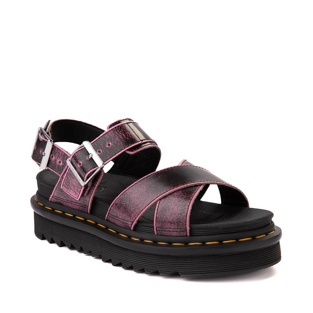 Womens Dr. Martens Voss II Sandal Black / Fondant Pink Journeys