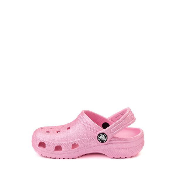 alternate view Crocs Classic Glitter Clog - Baby / Toddler - Pink TweedALT1