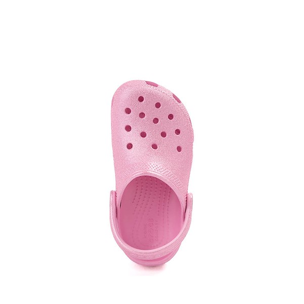 alternate view Crocs Classic Glitter Clog - Baby / Toddler - Pink TweedALT2