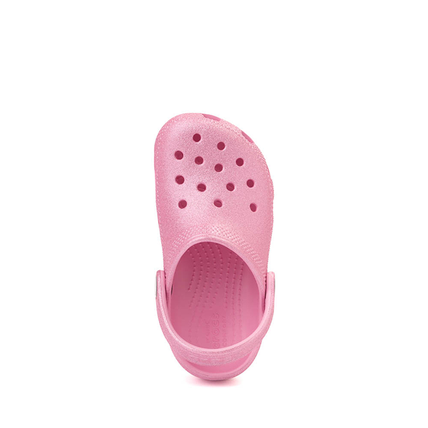 alternate view Crocs Classic Glitter Clog - Baby / Toddler - Pink TweedALT2
