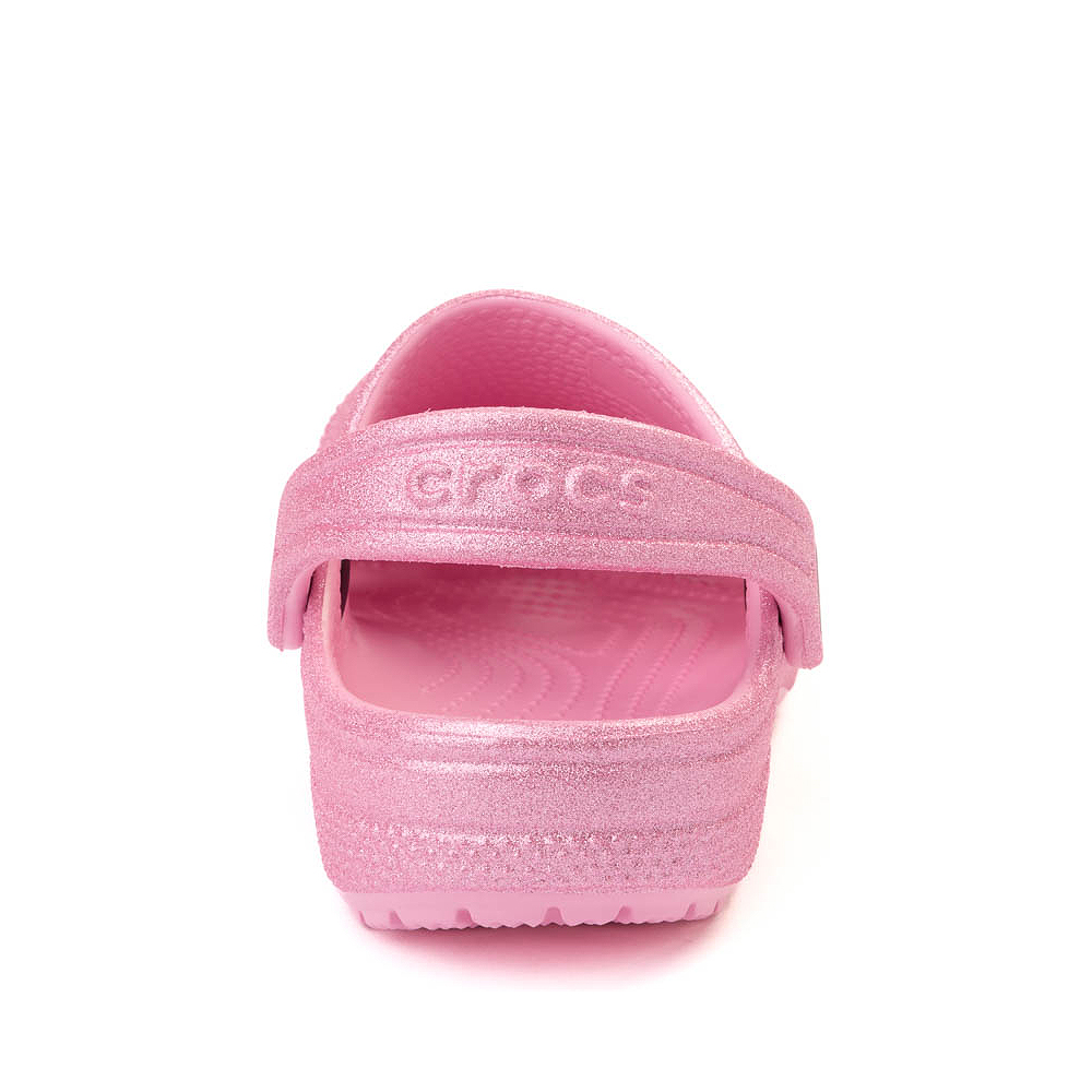 crocs kids classic glitter clog pink tweed