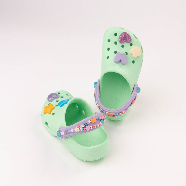 alternate view Crocs Classic Summer Camp Clog - Baby / Toddler - Neo MintHERO