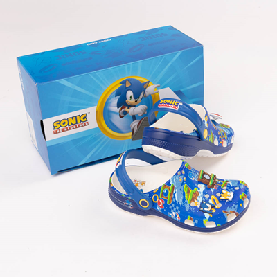 Main view of Sonic the Hedgehog&trade; x Crocs Classic Clog - Baby / Toddler - Blue