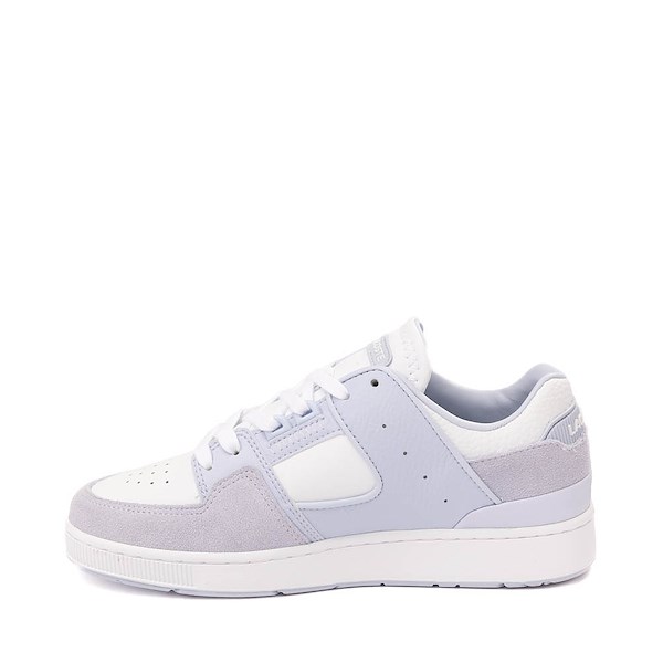 alternate view Womens Lacoste Court Cage Athletic Shoe - Light Blue / WhiteALT1