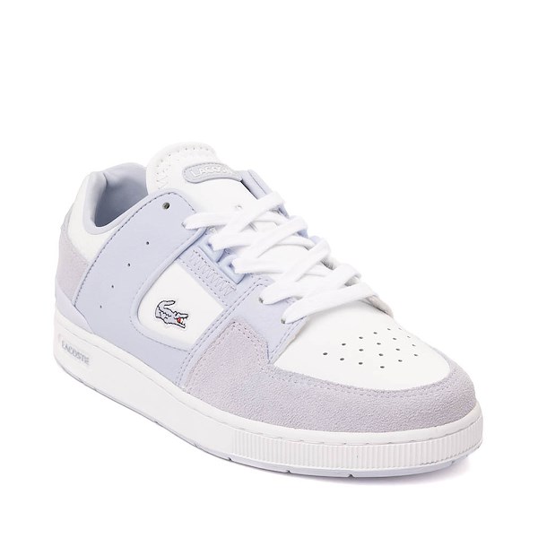 alternate view Womens Lacoste Court Cage Athletic Shoe - Light Blue / WhiteALT5