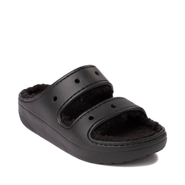 Crocs Classic Cozzzy Slide Sandal - Black | Journeys