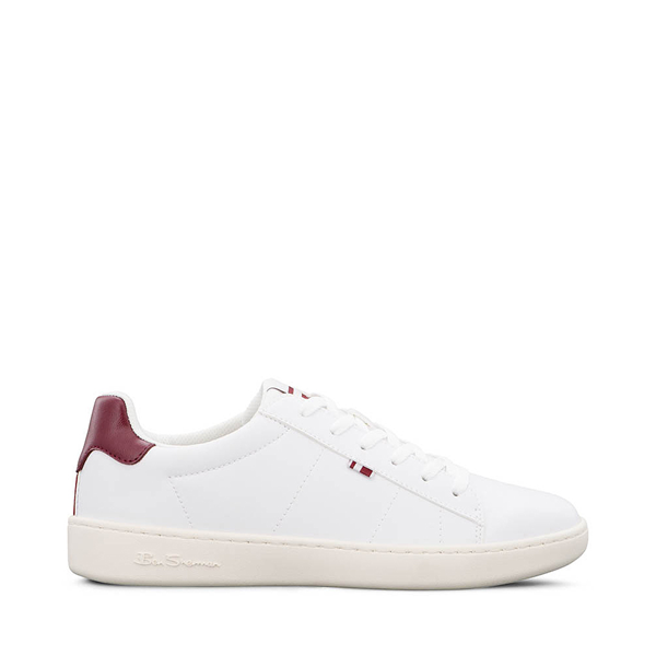 Mens Ben Sherman Hampton Oxford Sneaker - Whisper White / Maroon | Journeys