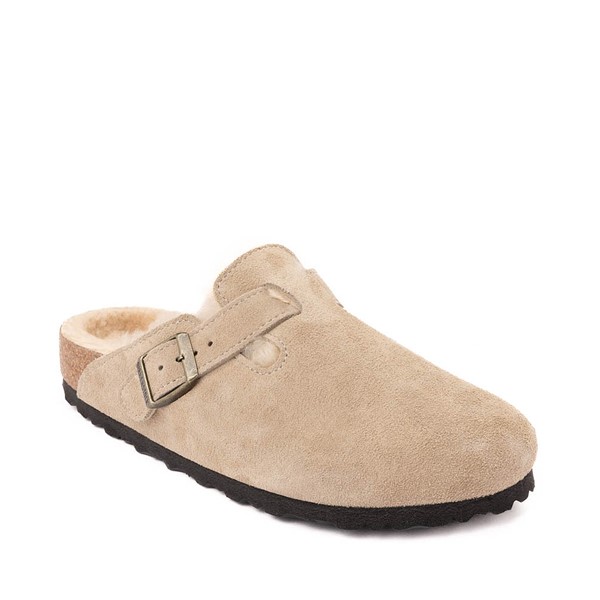 alternate view Womens Birkenstock Boston Shearling Clog - TaupeALT5