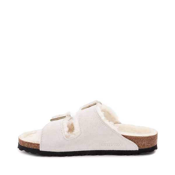 Womens Birkenstock Arizona Shearling Sandal - Antique White