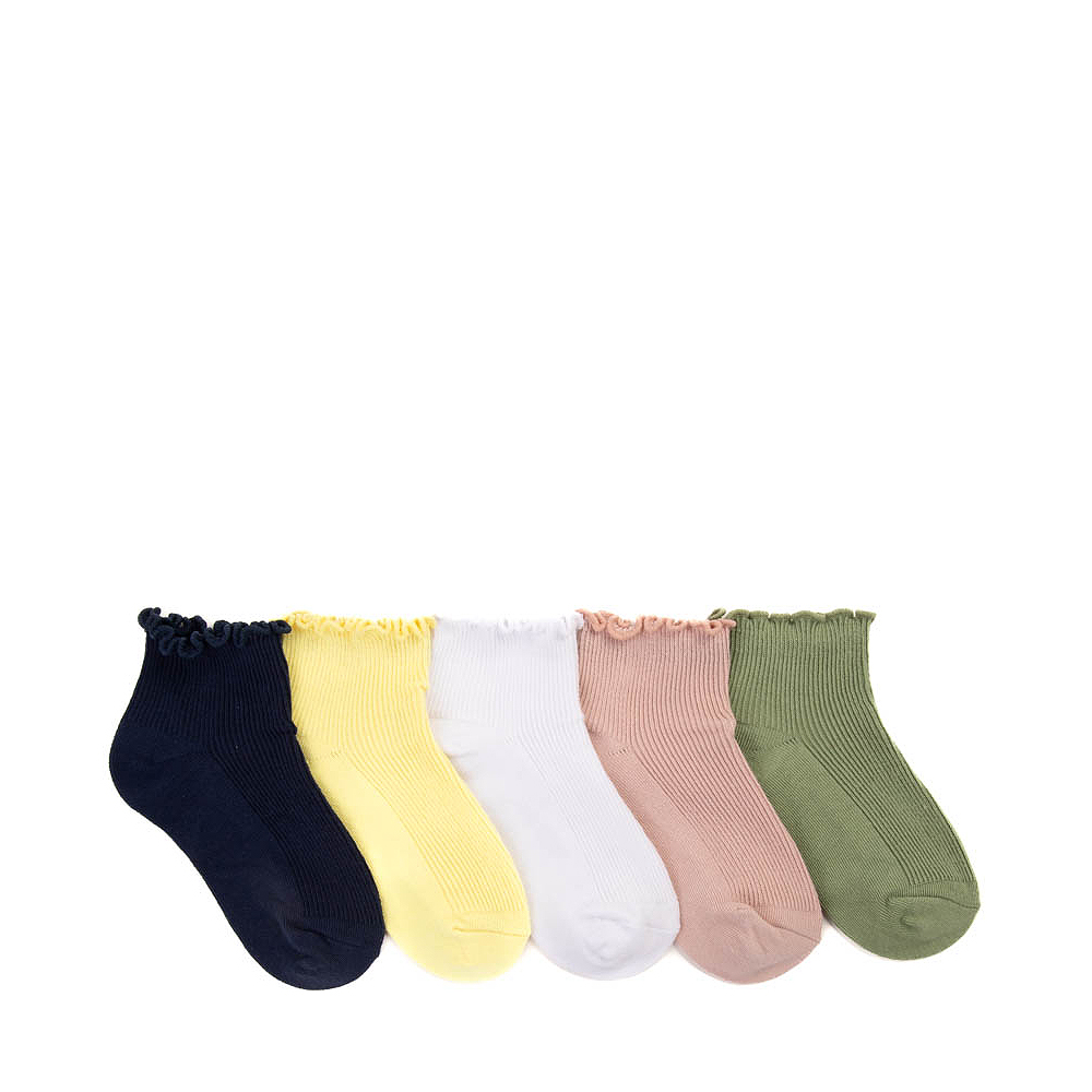 Curly Anklet Socks 5 Pack - Toddler - Multicolor