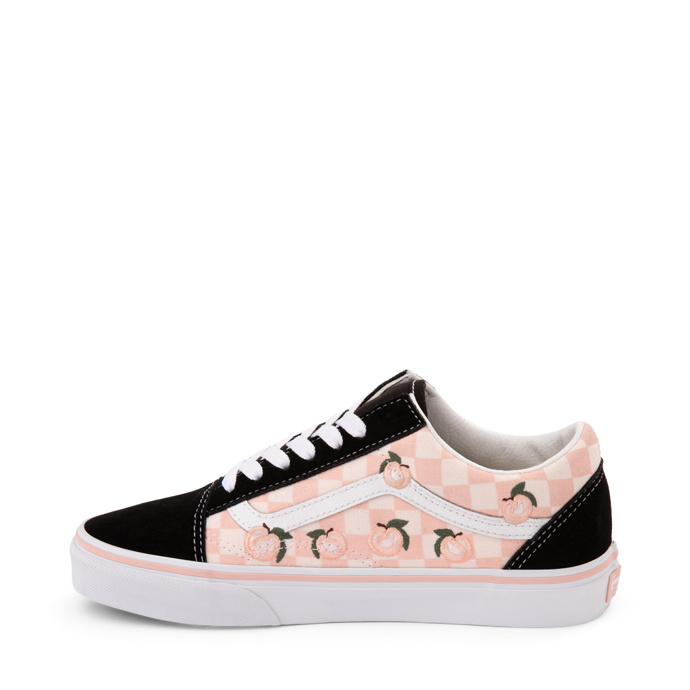 Vans Old Skool Checkerboard Peaches Skate Shoe Black / Pink Journeys
