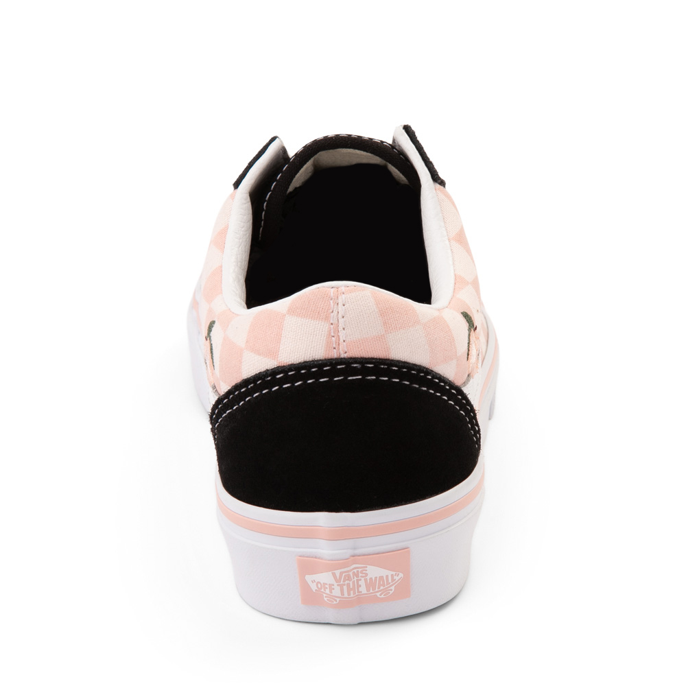 Peach colored checkered vans best sale