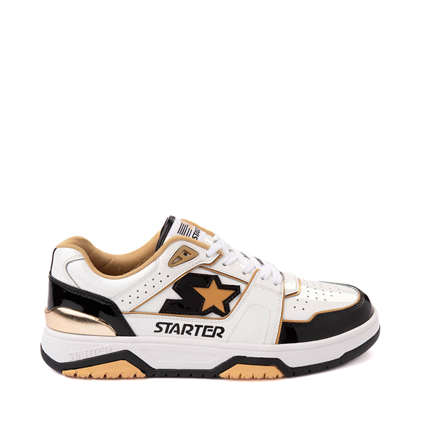 Mens Ty Mopkins x Starter Fast Break Low Athletic Shoe - White / Black / Gold