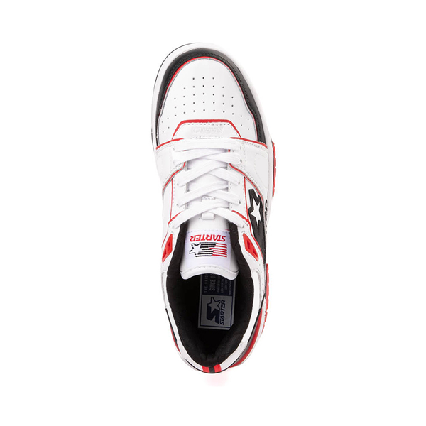 alternate view Mens Starter Fast Break Low Athletic Shoe - White / Black / RedALT2