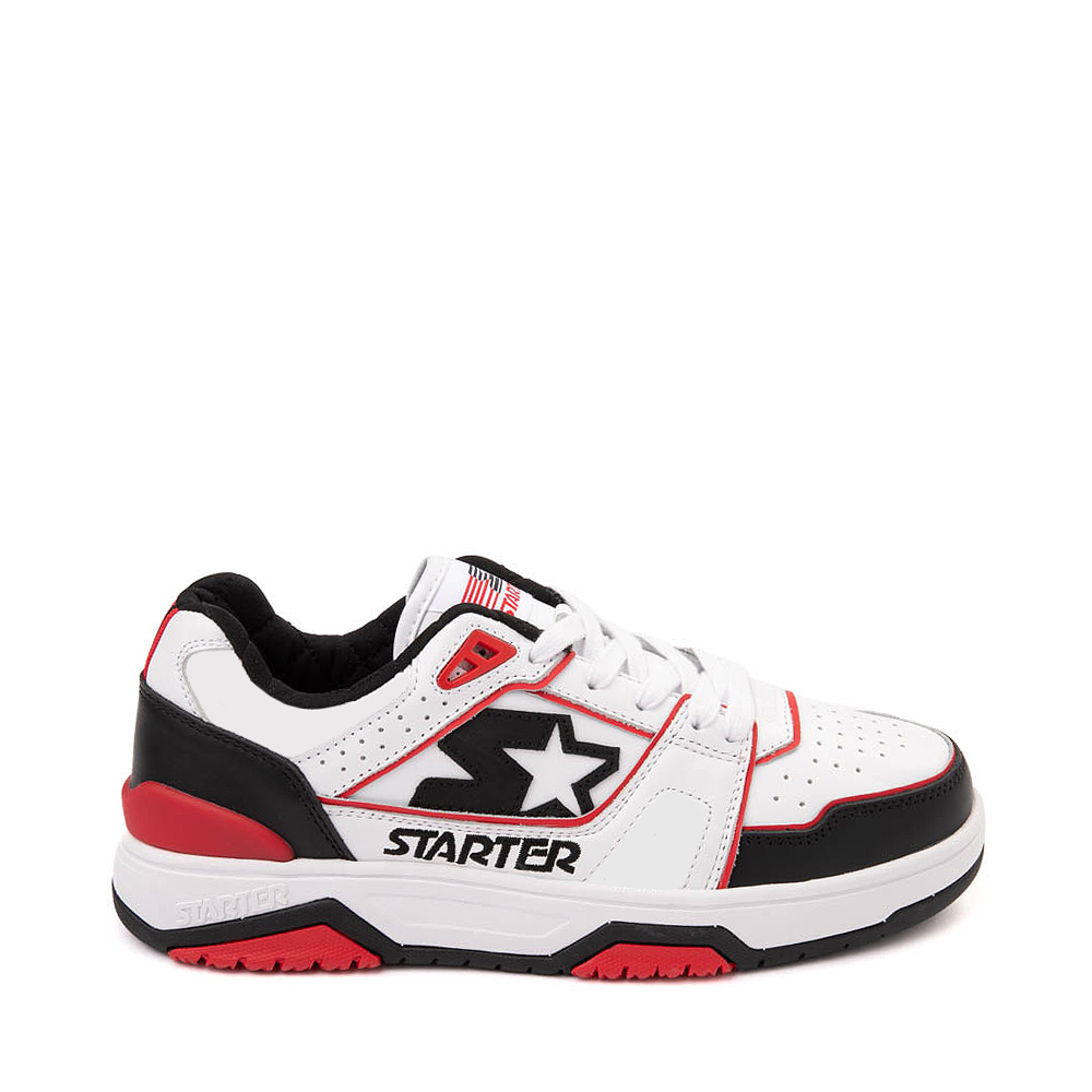 Mens Starter Fast Break Low Athletic Shoe - White / Black / Red