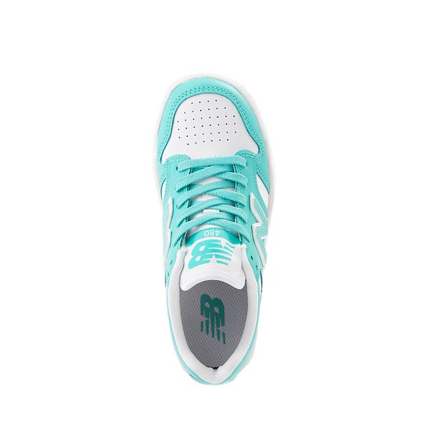 alternate view New Balance 480 Athletic Shoe - Big Kid - Airy Teal / WhiteALT2