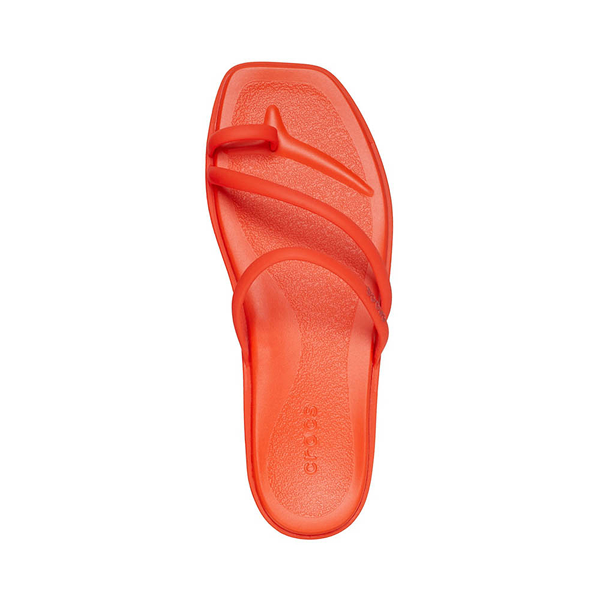 Red croc flip flops on sale