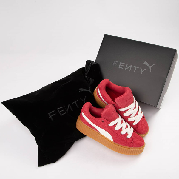 alternate view Womens Fenty x PUMA Creeper Phatty Corduroy Athletic Shoe - Red / Warm White / GumALT1D